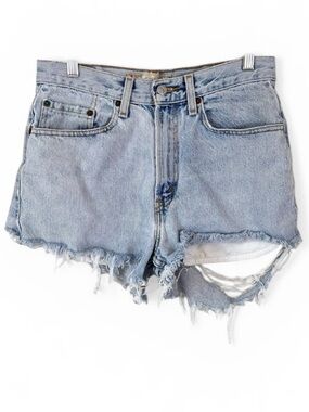 Y2K Levi's 569 Loose Straight Destroyed Cutoff Denim Shorts